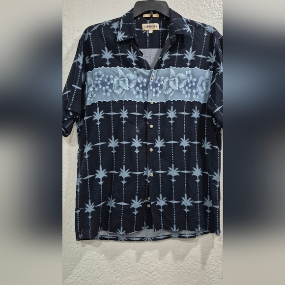 Campiabmoda Men's Blue Patterned Hawaiian Shirt Size M - Picture 5 of 6